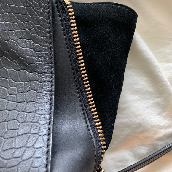 NWT KATE SPADE ABBIE VARICK ST EXOTIC BLACK BAG - Picture 3 of 8